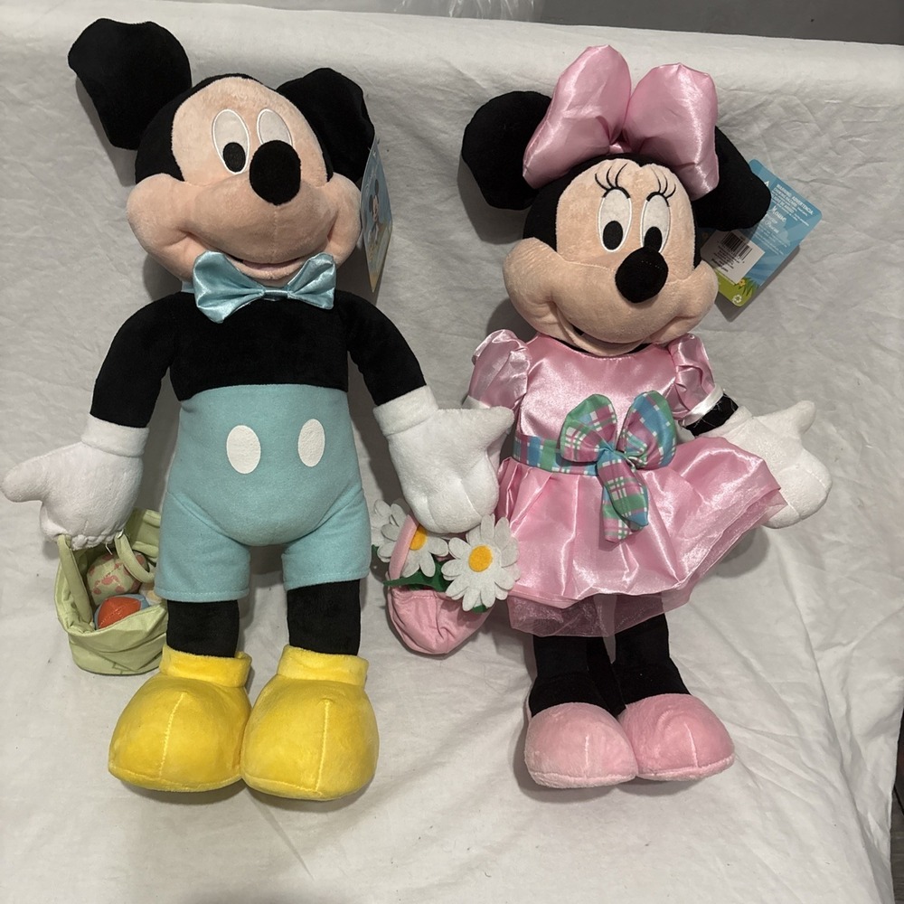 mickey and minnie mouse 22" plush doll Easter Set 2016